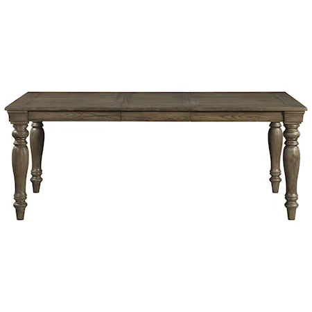 Transitional Dining Table with Center Leaf